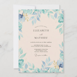 Convite Casamento com Champagne Morno e Folhas em Verde Az