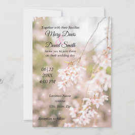 Convite Casamento com Cherry Sparkles Bright