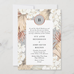 Convite Casamento com Cinza de Rosa Gold Foil