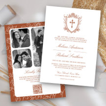 Casamento com Código QR Católico de Terracotta Vit