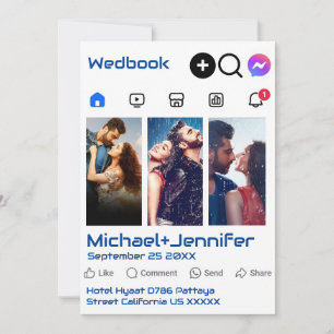 Convite Casamento com Código QR de Foto Temotado pela Mídi