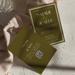 Convite Casamento com Código QR de Luxo no Gramado Clássic