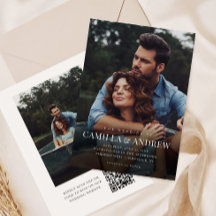 Casamento com código QR de sobreposição de foto si