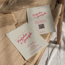 Convite Casamento com Código QR Imísico Colorido Moderno