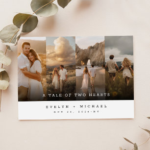 Convite Casamento com Colagem de Fotos Rústicas e Capricho