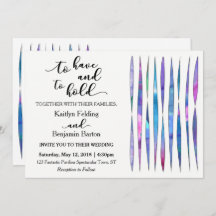 Casamento com Cor de Água Azul, Púrpura Branca Mod