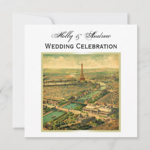 Convite Casamento com Cor de Fundo SQ de Cor de Fundo de P