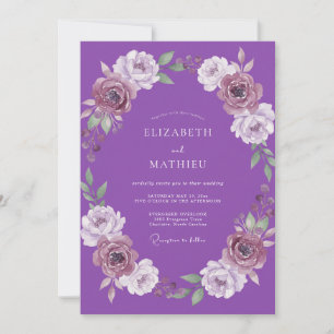 Convite Casamento com Coroa de Ametista