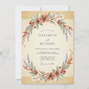 Convite Casamento com Coroa de Champanhe Enferrujada