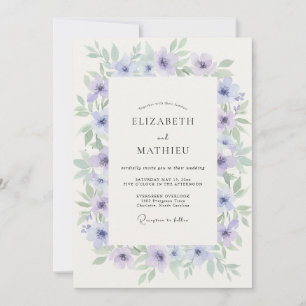 Convite Casamento com Coroa de Hortelã e Vinca