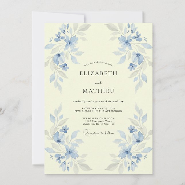 Convite Casamento com Creme de Margarida (Frente)