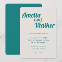 Casamento com Creme de Teal Retro Delight