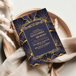 Convite Casamento com Deco de Arte em Vintage Roxo