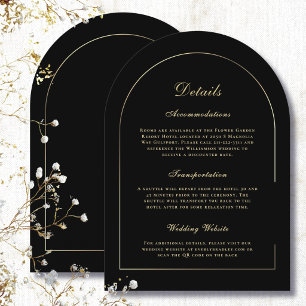 Convite Casamento com Detalhes de Arco Dourado Mínimo Fund