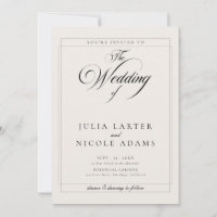 Casamento com Detalhes de Caligrafia em Marfim Pre