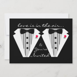 Convite Casamento com dois Gay de Grooms-Tuxedo