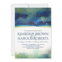 Casamento com Dourado e Teal Dots Modern Watercolo