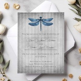 Convite Casamento com Dragonfly Azul