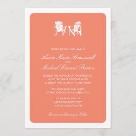 Convite Casamento com duas cadeiras Adirondack