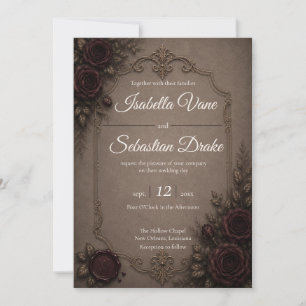 Convite Casamento com Elegância Gótica