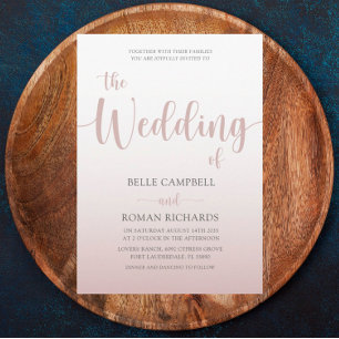 Convite Casamento com Elegante Letra Caligráfica em Dourad