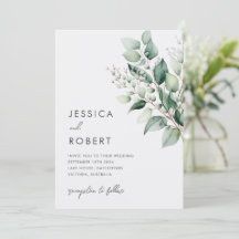 Casamento com Elegante Minimalismo de Eucalipto Ve