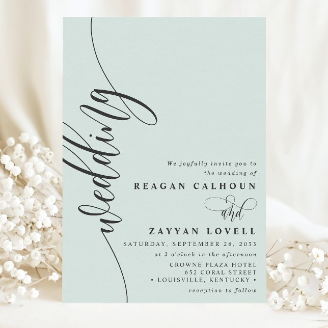 Convite Casamento com Escrita em Caligrafia Elegante em Pa (Criador carregado)