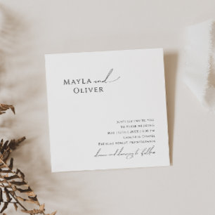 Convite Casamento com Esquadrão Minimalista Elegante