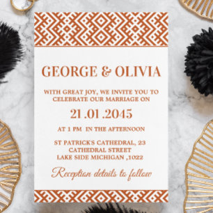 Convite Casamento com Estampa Africana