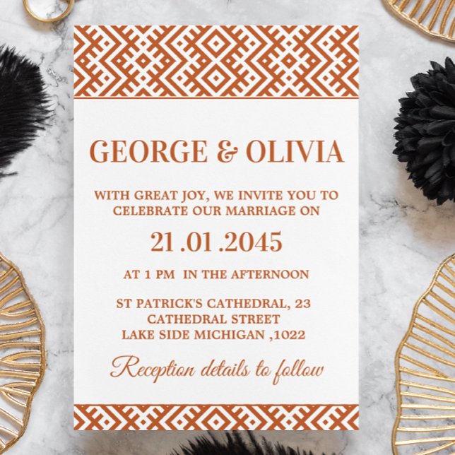 Convite Casamento com Estampa Africana (Criador carregado)