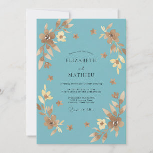 Convite Casamento com Eucalipto Golden Meadow de Aço