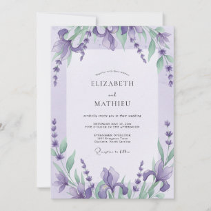 Convite Casamento com Eucalipto Íris Violeta