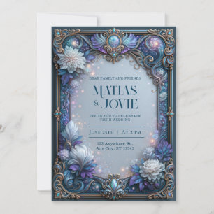 Convite Casamento com Filigrana Celestial Pearl Bloom