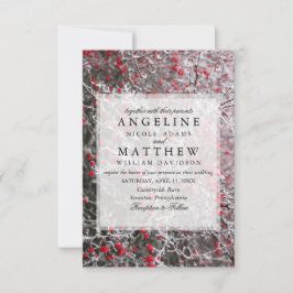 Convite Casamento com flocos de neve da Terra Maravilha El