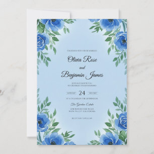 Convite Casamento com Flor de Açafrão Moderna