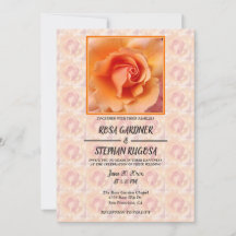 Casamento com Flor de Rosa de Pêssego Apricot