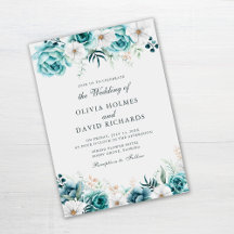 Casamento com Flor Silvestre Azul-Verde | Floral B
