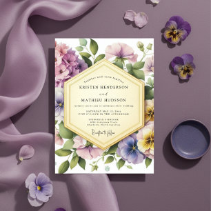 Convite Casamento com Florada Exuberante de Lavanda