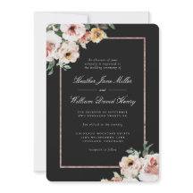 Casamento com Floral Preto