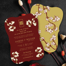 Casamento com Flores de Pêssego/Ameixa Dupla Felic