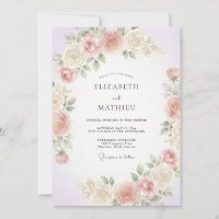 Casamento com Flores de Pêssego Pálido em Abundânc