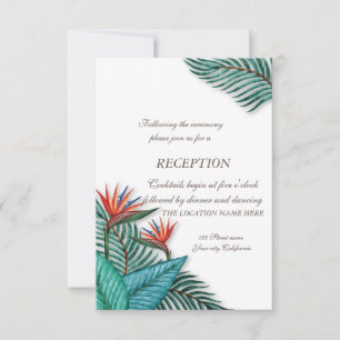 Convite Casamento com Flores Exóticas Tropicais