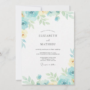 Convite Casamento com Folhas Amarelas Azure