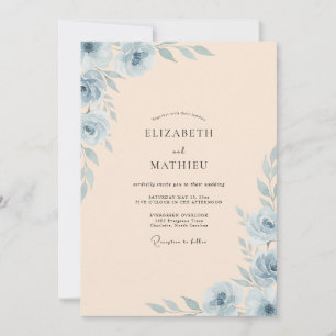 Convite Casamento com Folhas de Pó de Champanhe