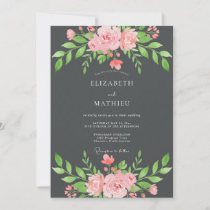 Convite Casamento com Folhas Macias e Carvão