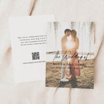 Casamento com Foto de Código QR Minimalista Modern