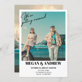 Convite Casamento com foto de vintage