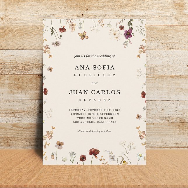 Convite Casamento com Foto do Código QR do Cream Garden Wi (Criador carregado)