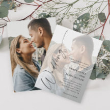 Casamento com Foto e Letra Moderna e Elegante