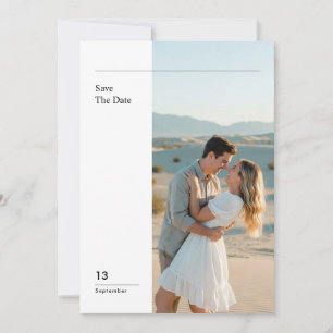 Convite Casamento com Foto Minimalista Moderna Salve a Dat